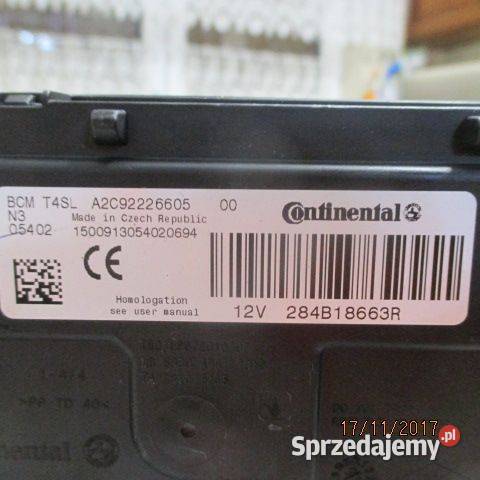 MODUŁ STEROWNIK RENAULT CLIO DACIA 284B18663R Rakoniewice