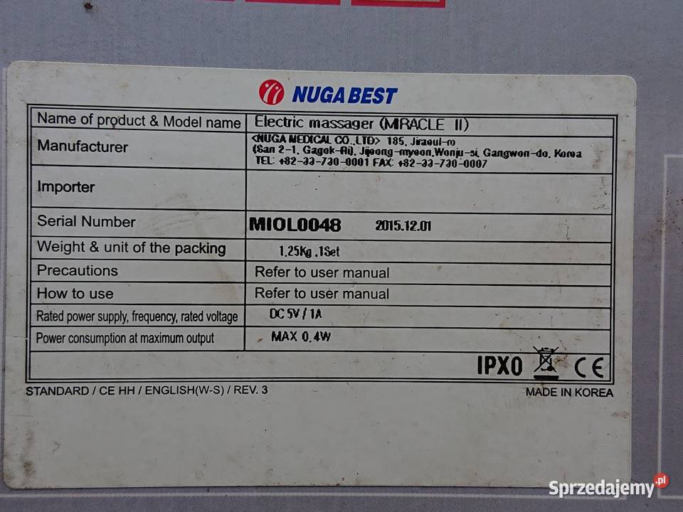 nuga best pas miracle II lubuskie sprzedam