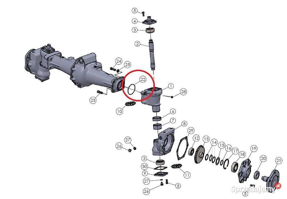 O Ring 65 tylniej osi Mitsubishi VST MT180222270 Tajęcina