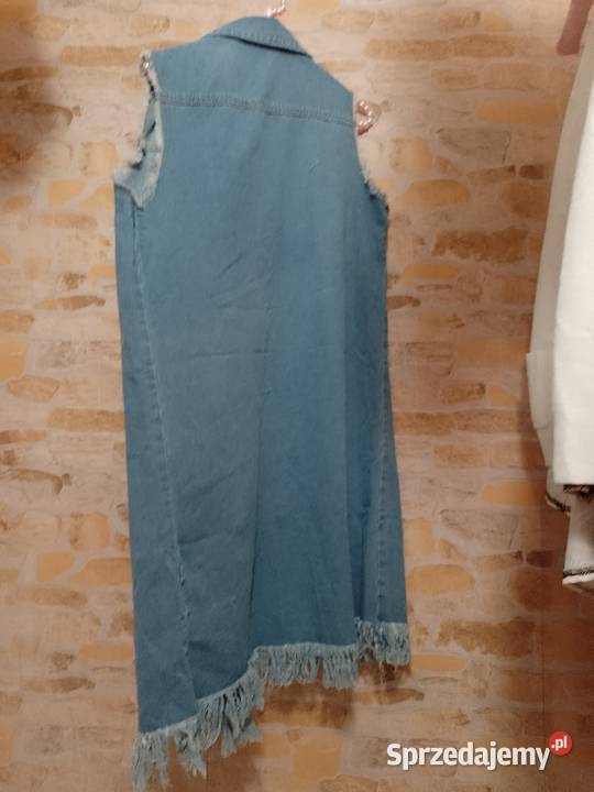 36S Długa dżinsowa kamizelka kowbojska z Odzież damska