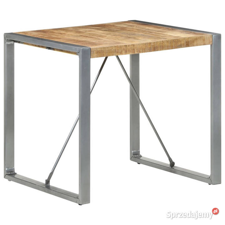 Stół jadalniany 80 x 80 x 75 surowe drewno mango Warszawa