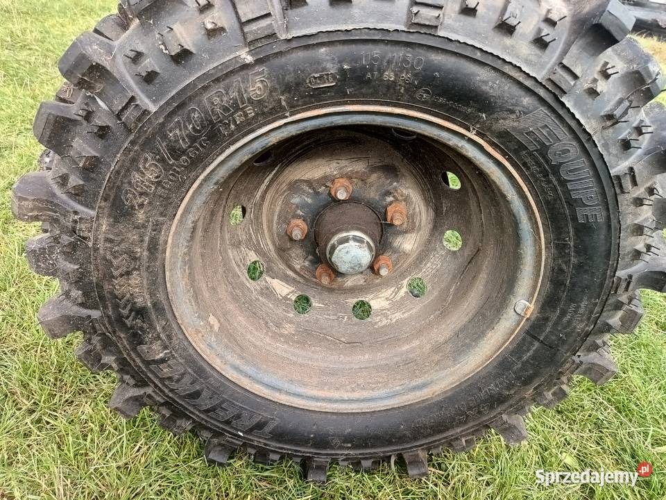 Sprzedam oś z kołami komplet i koła balonowe Serniawy-Kolonia