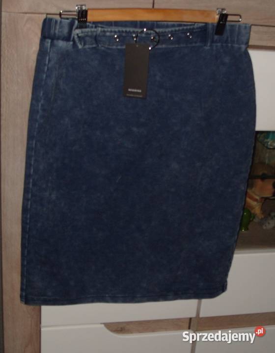 Sspódniczka ala jeans z paseczkiem Reservedr LXL
