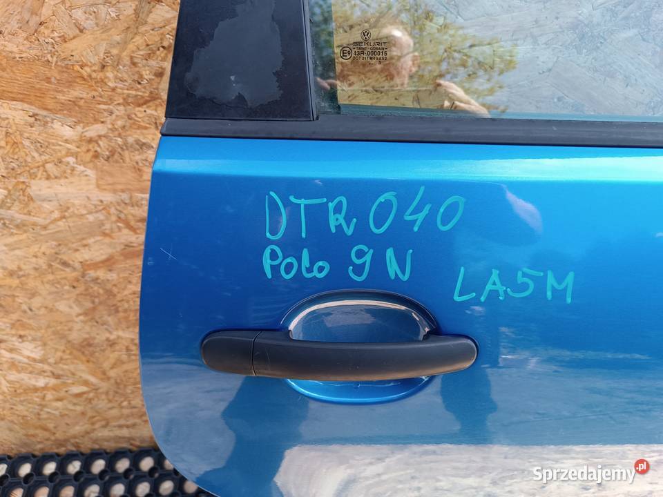 VW POLO 9N 5D LA5M DRZWI TYŁ PRAWY PRAWE Słowikowo