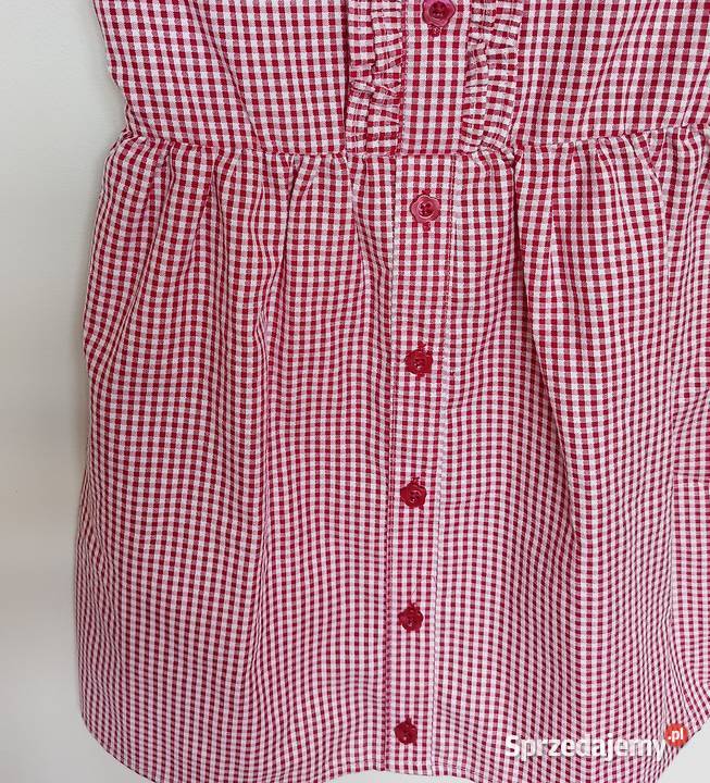 Sukienka szkolna w kratkę czerwoną 5 lat Gdynia