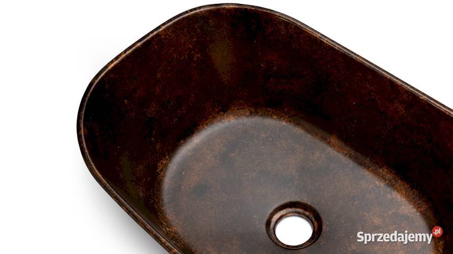 Umywalka 50 LIBRA BASIC SMOKED METAL miedziany i