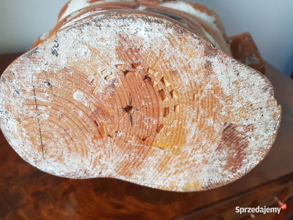 Rzeźba figura putto drewno polichromia ok1900