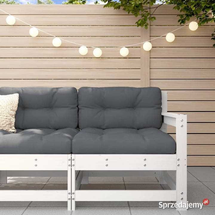 Ogrodowa sofa narożna biała lite drewno sosnowe Krzesła ogrodowe Warszawa