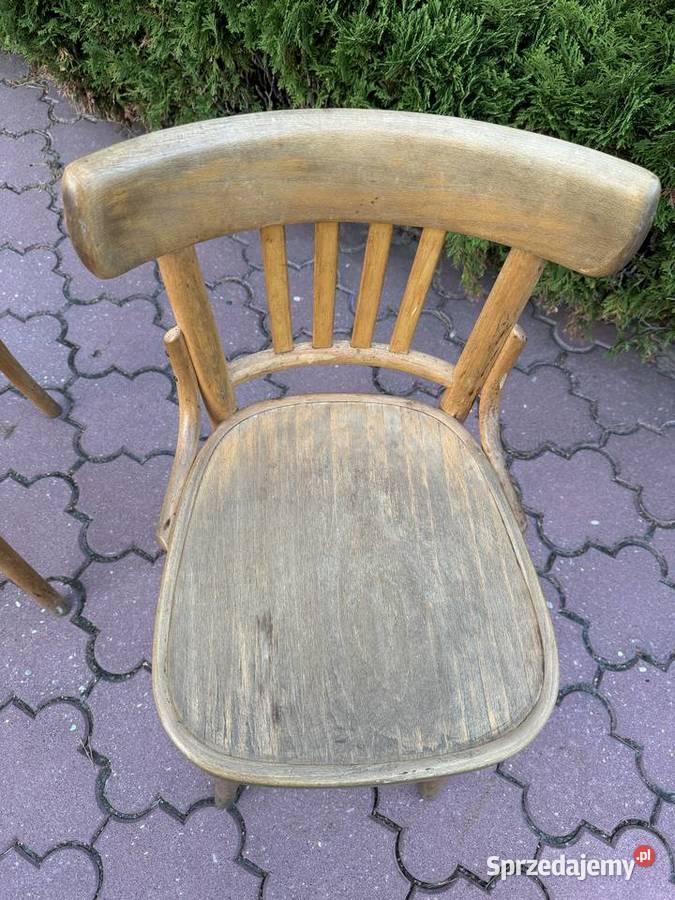 Krzesła gięte stylowe 2 art deco PRL vintage Sulbiny