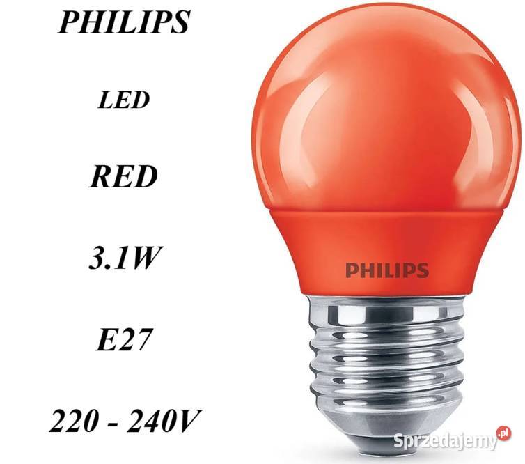 Żarówka LED Red Philips 31W E27 230V Kolorowa mazowieckie Legionowo