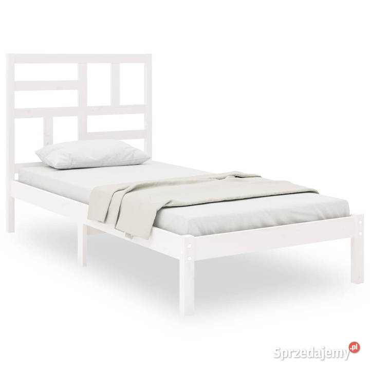 Rama łóżka biała lite drewno 90x200 WM3105936 Warszawa