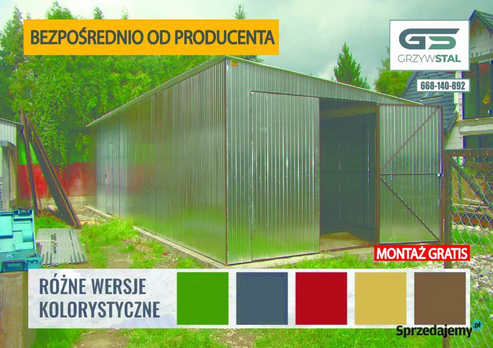 Garaż Blaszany Hala Blaszana Magazyn Blaszany Sprzedaż Słubice