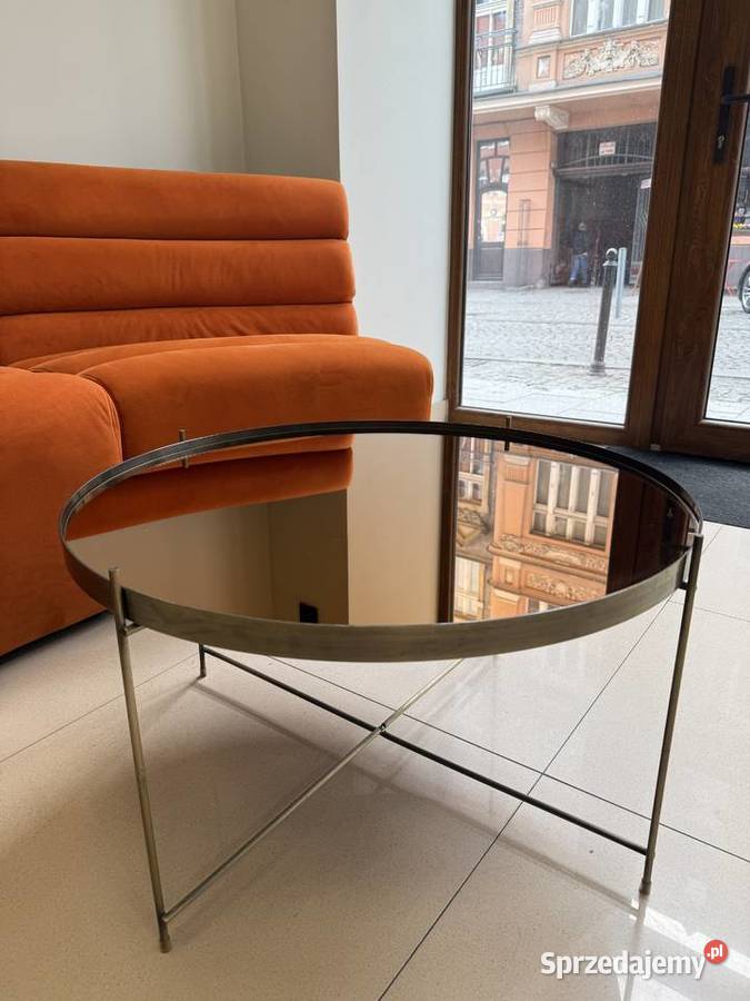 Elegancki stolik kawowy miedzianozłoty 68 68cm Katowice