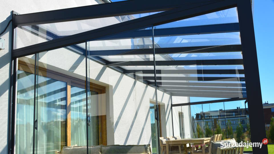 Zadaszenie tarasu ze szkła i aluminium Gniezno