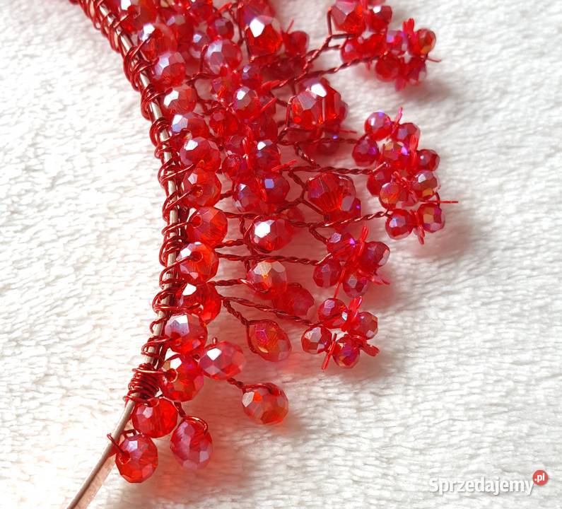 Opaska do włosów korona tiara cyrkonie koraliki Szczecin