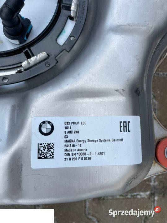 BMW 3 g20 330e zbiornik paliwa stal kwasowa