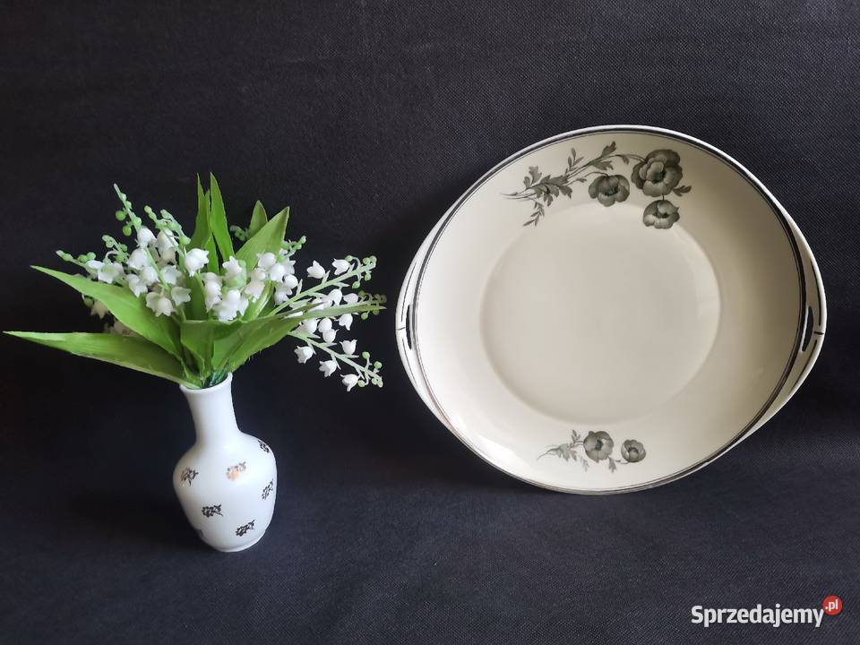 Stary przedwojenny talerz patera porcelana Katowice
