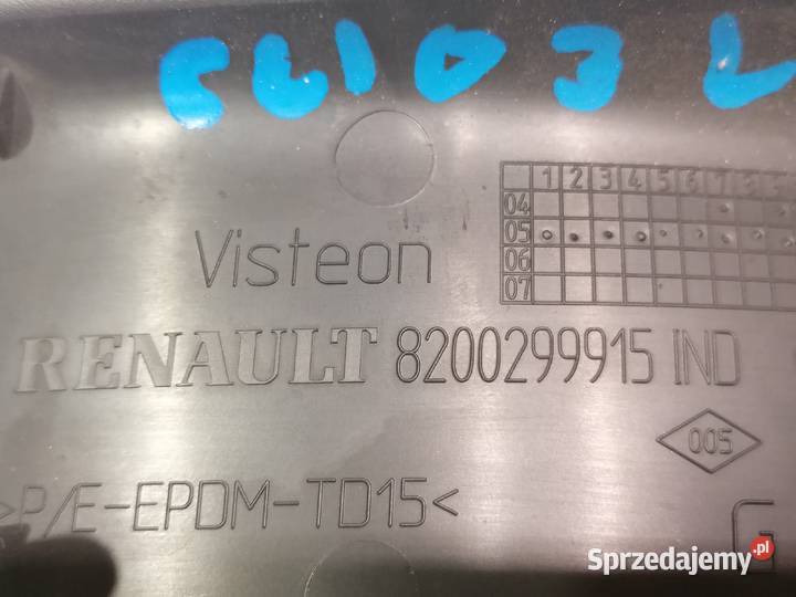 zaślepka lusterka wewnętrzna lewa 8200299915