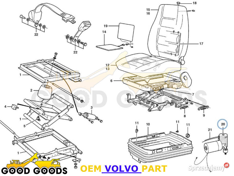 VOLVO SPRĘŻARKA KOMPRESOR 24V FOTEL OPERATORA mazowieckie