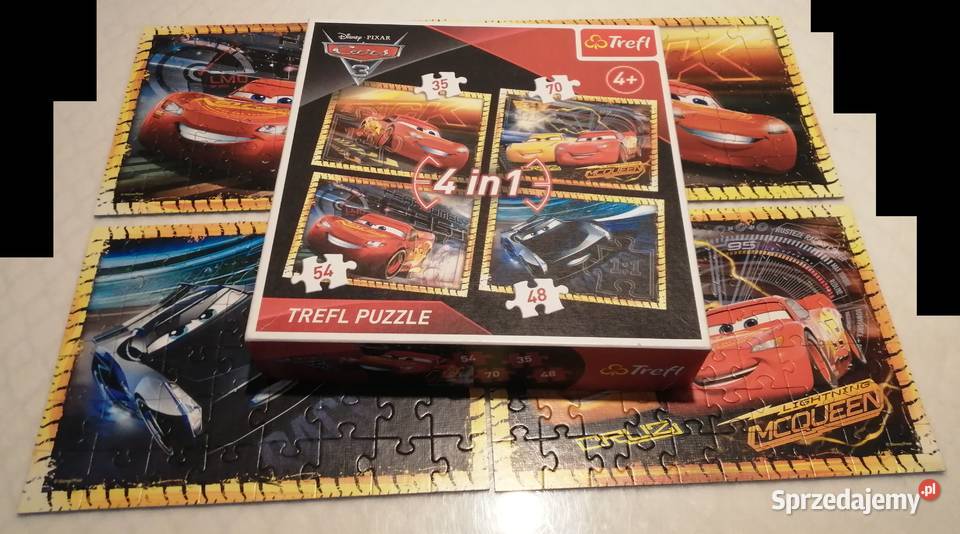 Auta 3 Cars 3 4w1 34276 Trefl 48 54 70 Puzzle Puzzle śląskie Czeladź