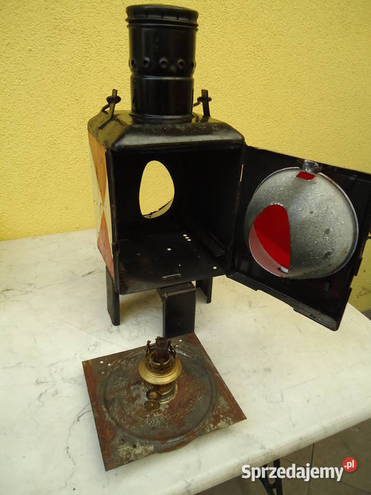 Kolekcjonerska lampa kolejowa sygnalizacyjna Nowy Sącz