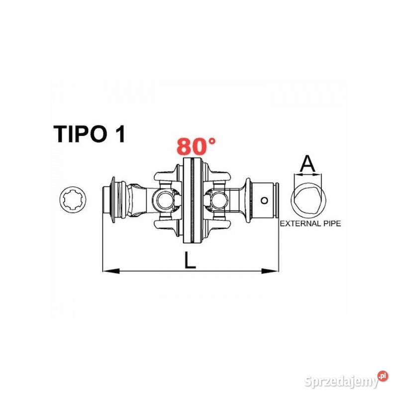 Kompletny przegub homokinetyczny na rurę 516mm Kamionna sprzedam