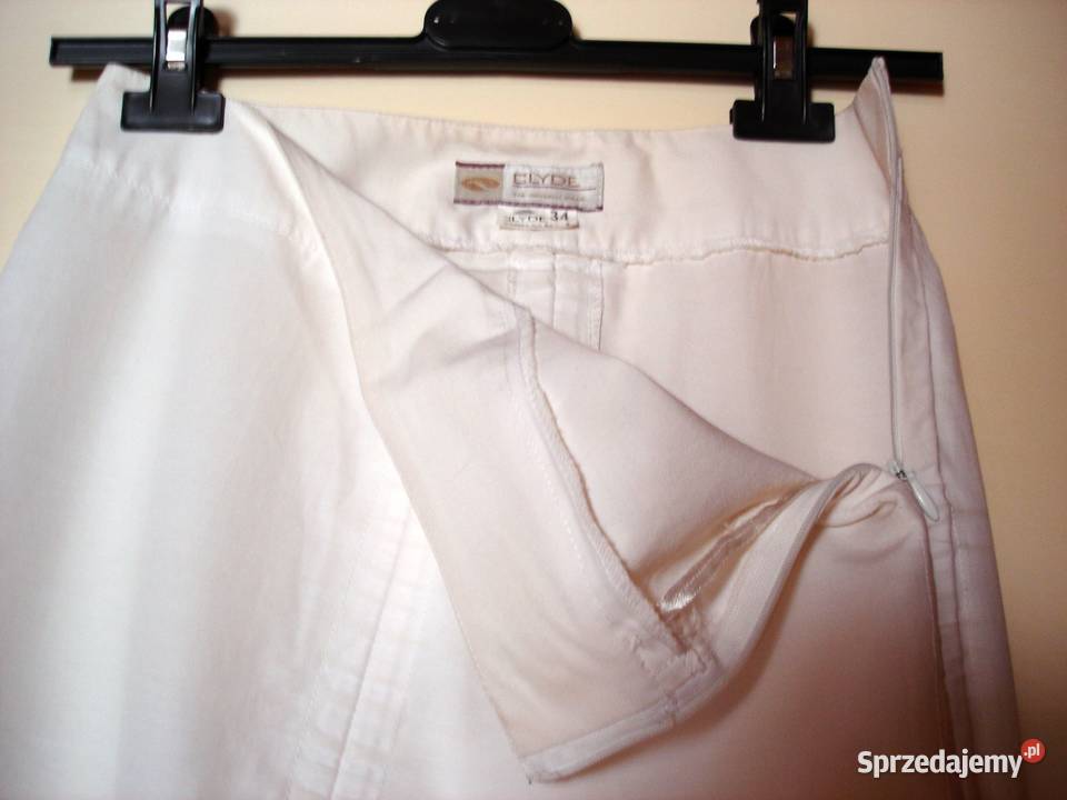 Biała spódnica ze ściągaczami Rozmiar 34 Spódnice i sukienki Bochnia sprzedam