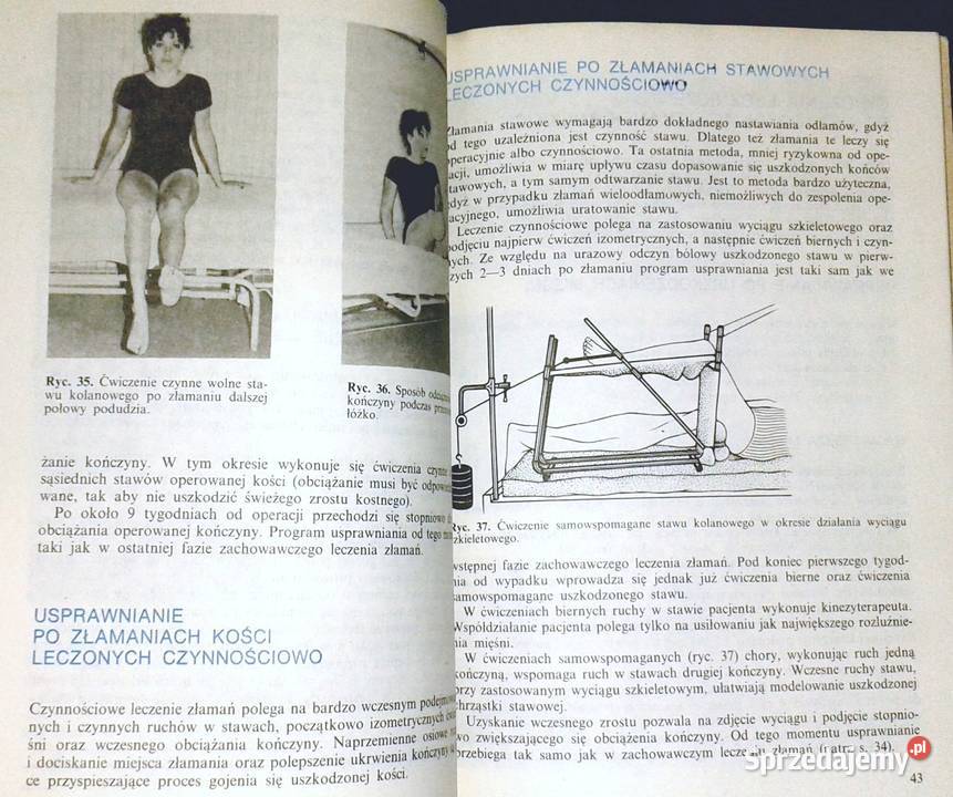 Ćwiczenia usprawniajace w uszkodzeniach kości i miękka Chełm sprzedam