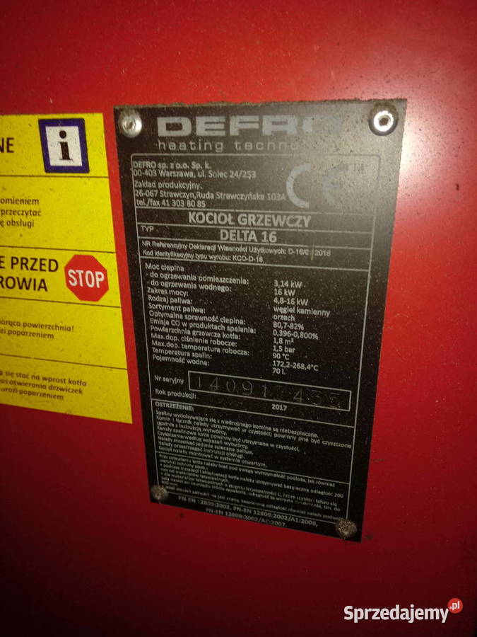 Piec defro delta 16 kw Dzietrzkowice