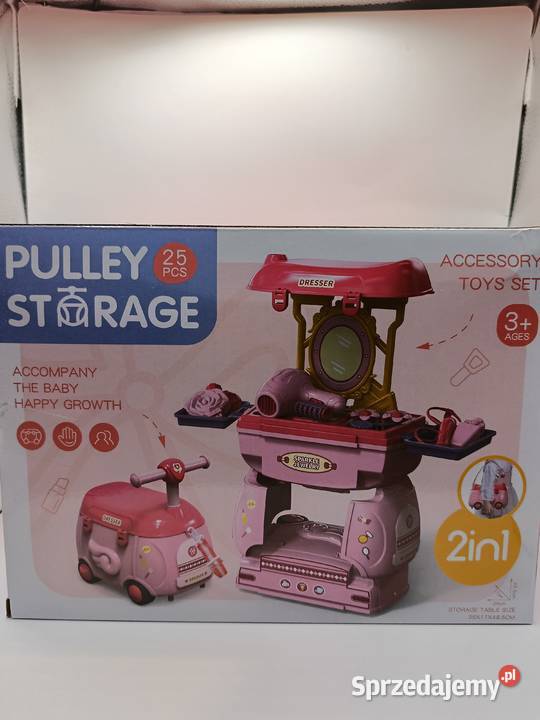 Toaletka dzieci z akcesoriami 2w1 walizka stolik Gdynia