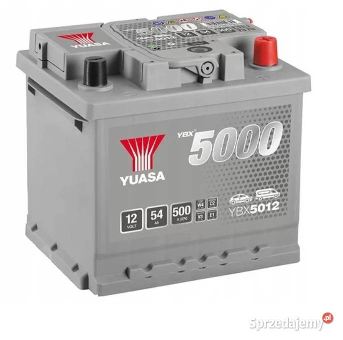 Akumulator Yuasa Silver 12V 54Ah 500A Prawy Plus osobowe
