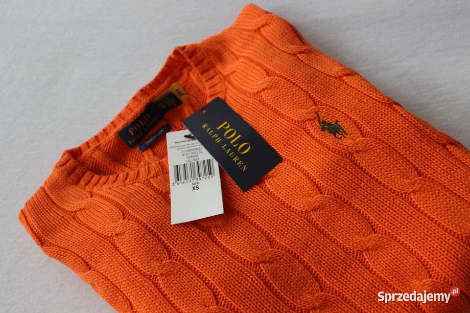 pomarańczowy sweter bawełniany mazowieckie