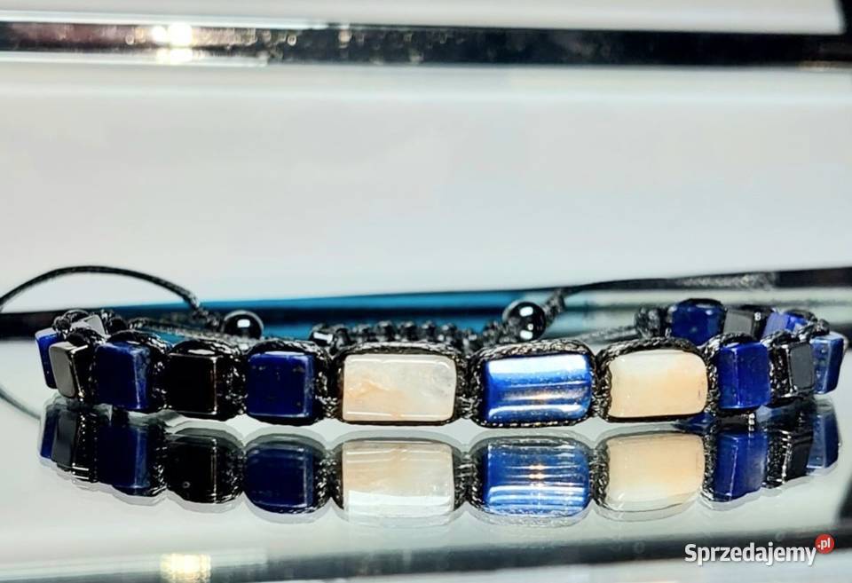 BRANSOLETKA KAMIENIE NATURALNE CYTRYN LAPIS Katowice sprzedam