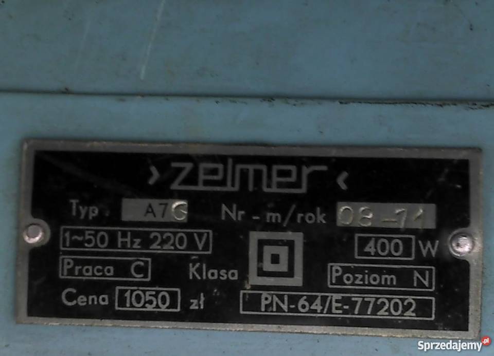Odkurzacz Predom Zelmer typ A7G6 Alfa K21 z 1971 Knurów