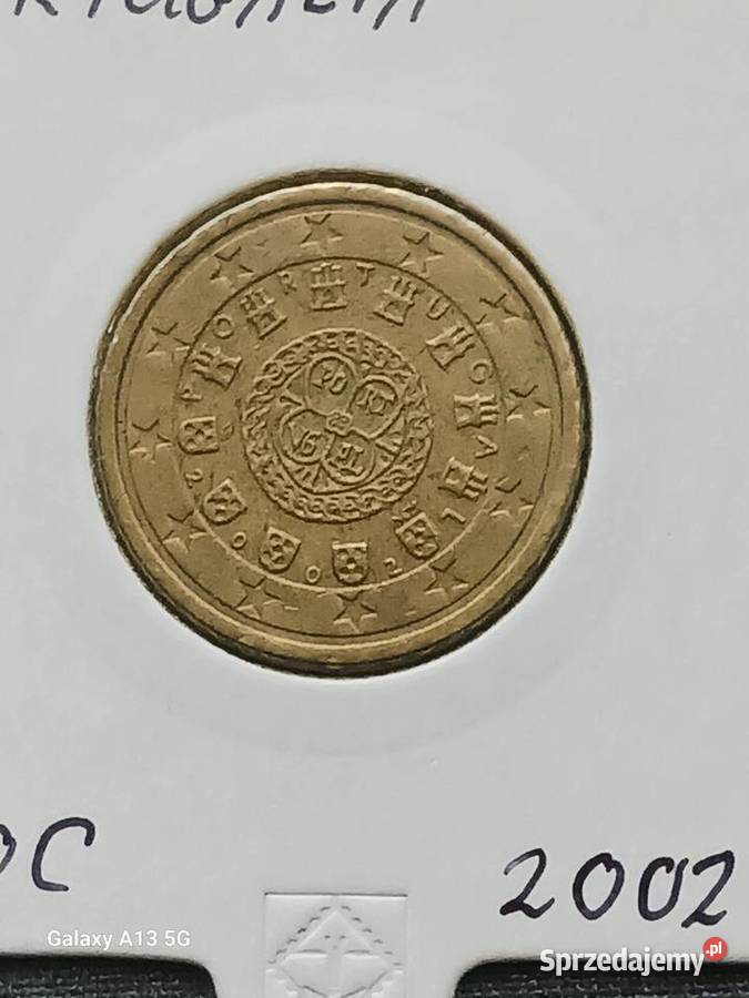 50 Eurocentów Portugalia 2002 r Numizmatyka Konin