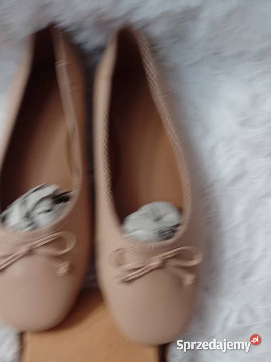 40 ASOS Design Beżowe baleriny wieczorowe z 25.5cm Kraków