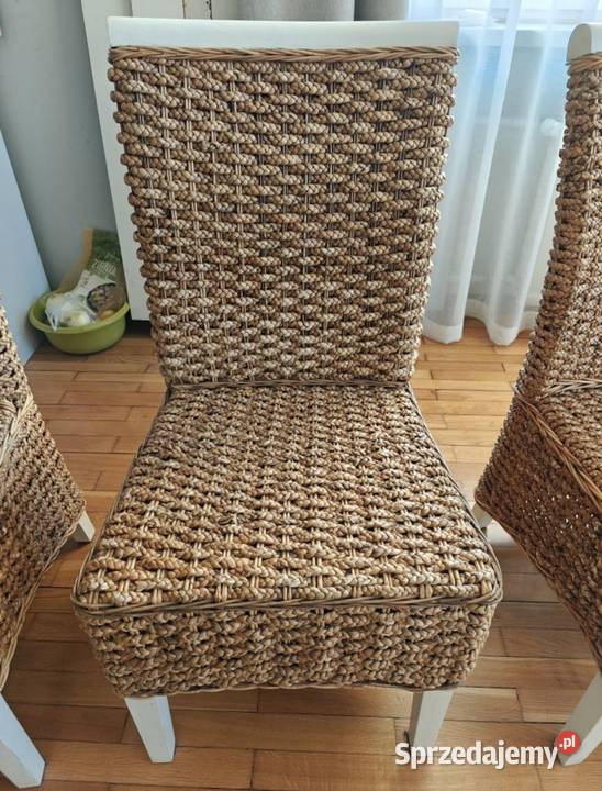 Sprzedam 4 krzesła plecione z trawy morskiej 50cm Zgorzelec