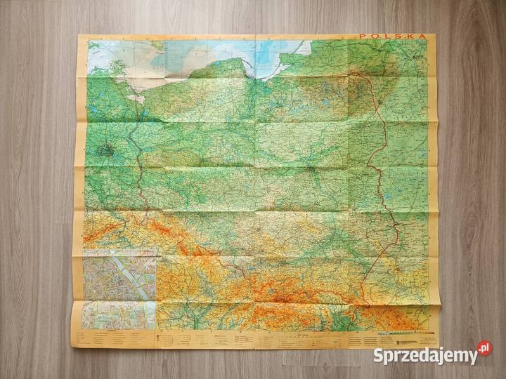 Polska Mapa Przeglądowa Europy PPWK PRL Antykwariat