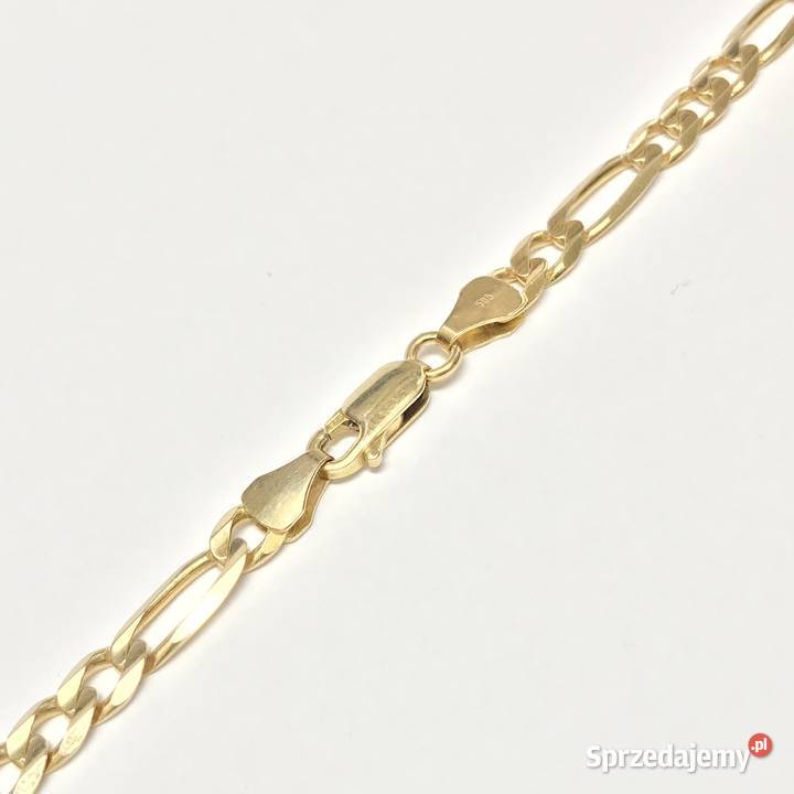 Złoty ŁAŃCUSZEK męski 14K cudowny FIGARO 56