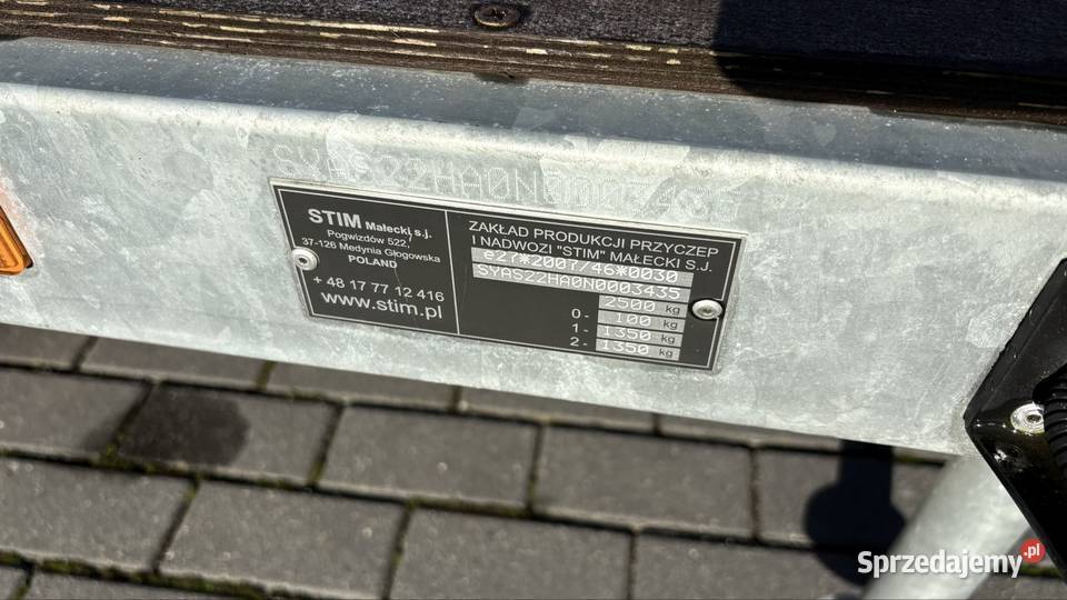 Przyczepa dwuosiowa mini koparka agregat maszyny Motoryzacja Gaworzyce