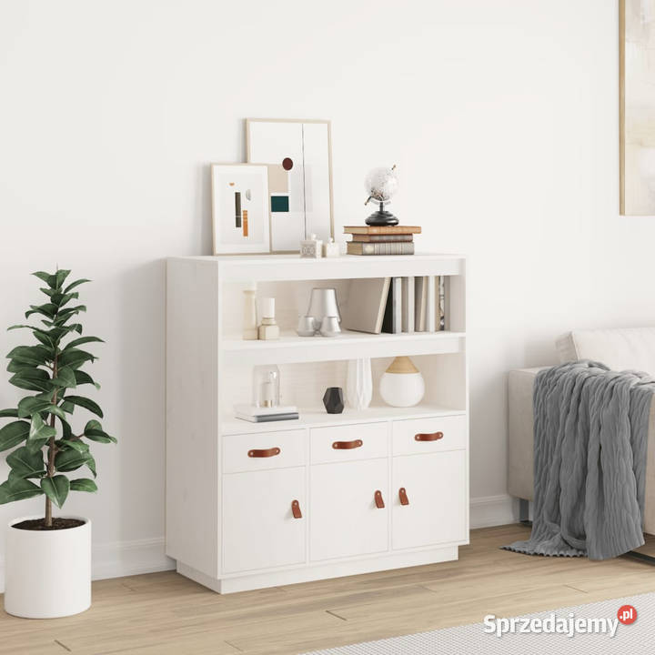 Szafka biała 100x40x1085 lite drewno sosnowe Pozostałe