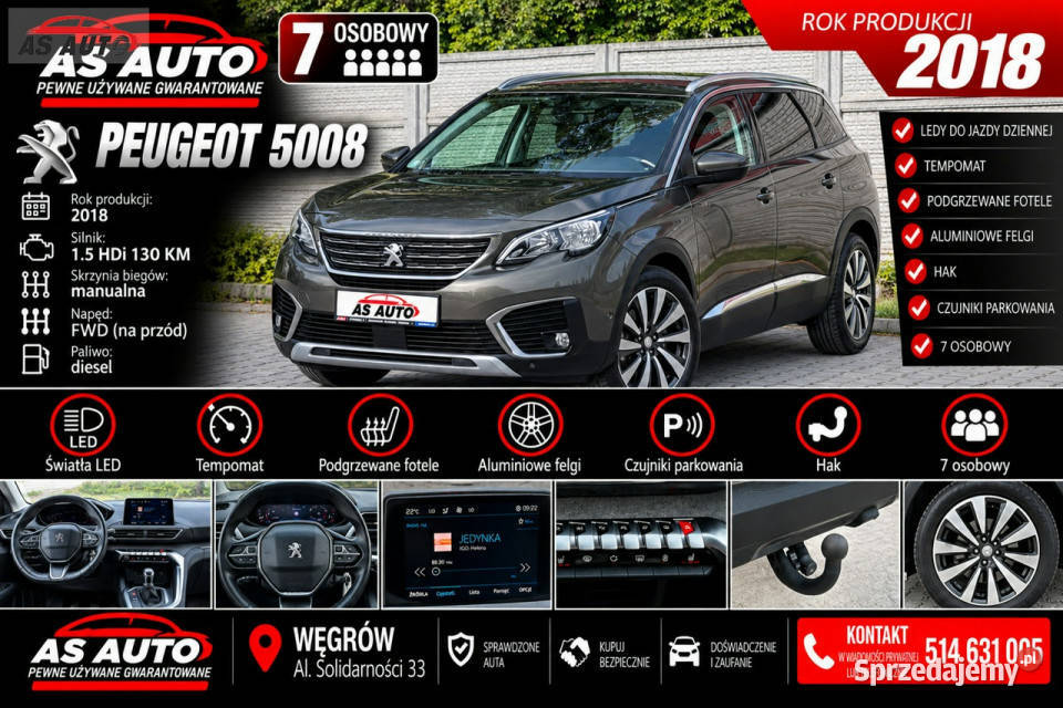 Peugeot 5008 15HDi 130 asystent pasa ruchu