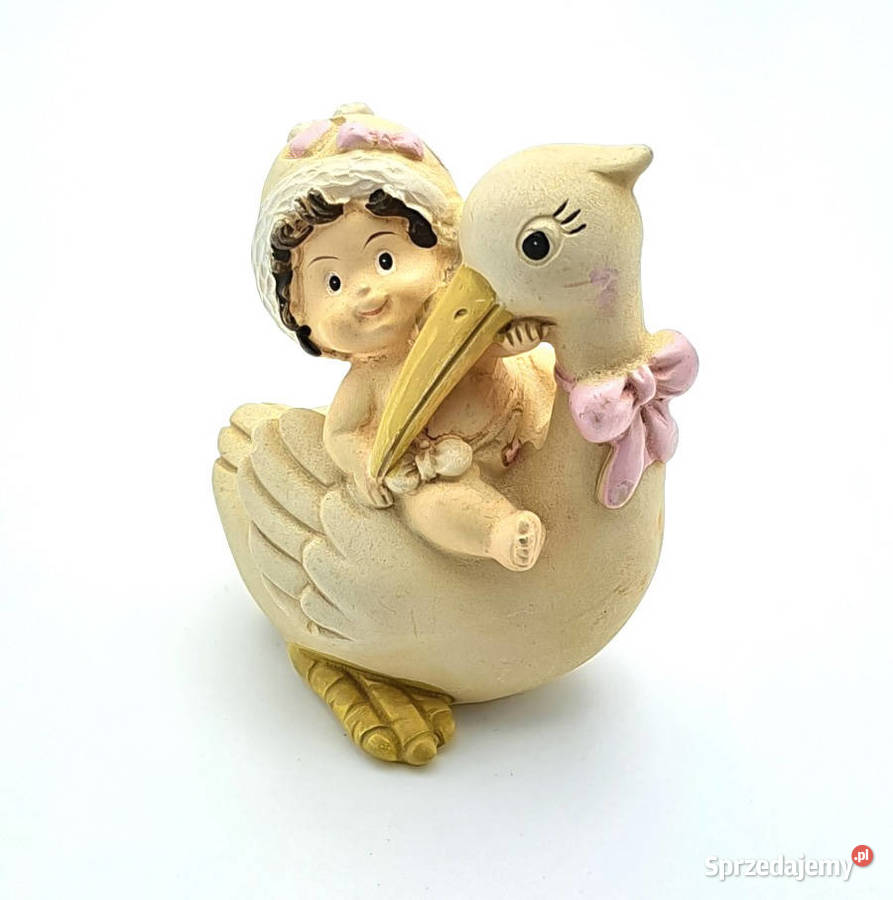 Upominek na Chrzest narodziny dziecka bocian sprzedam