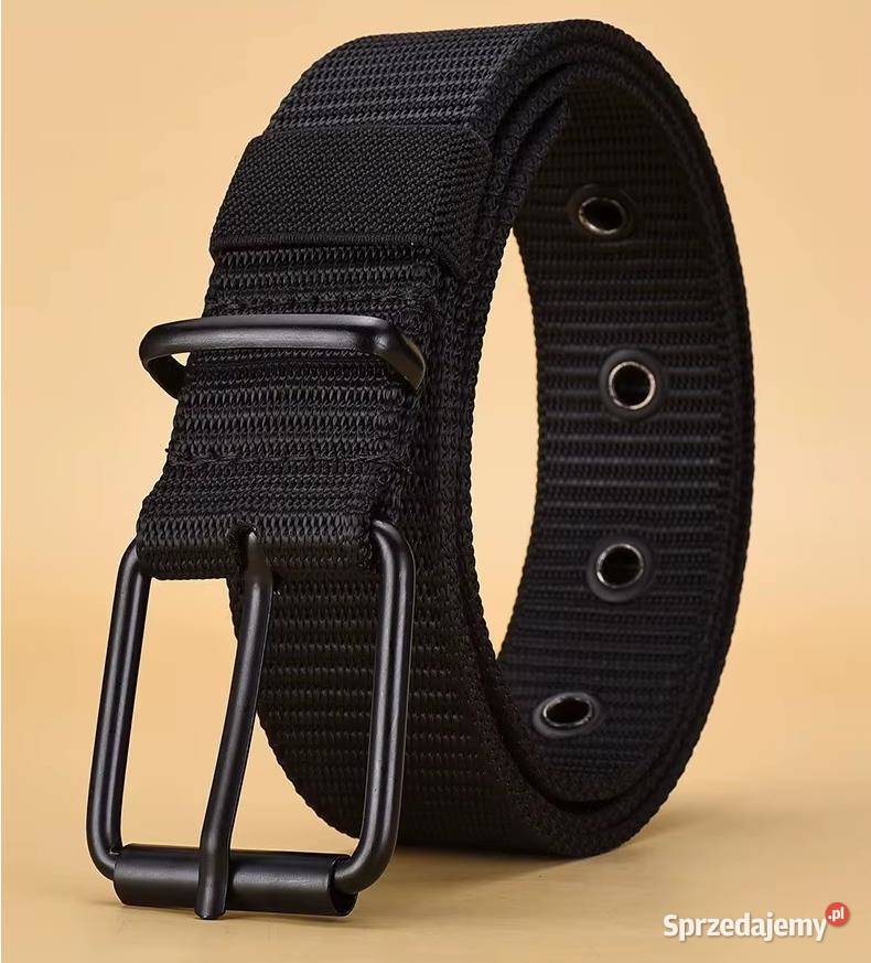 pasek do spodni materiałowy czarny długość 114 Kielce