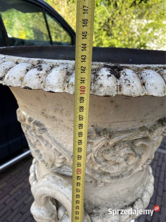 Stara pałacowa donica żeliwna 120 140 Antyki, Sztuka, Kolekcje dolnośląskie Bystrzyca Kłodzka sprzedam