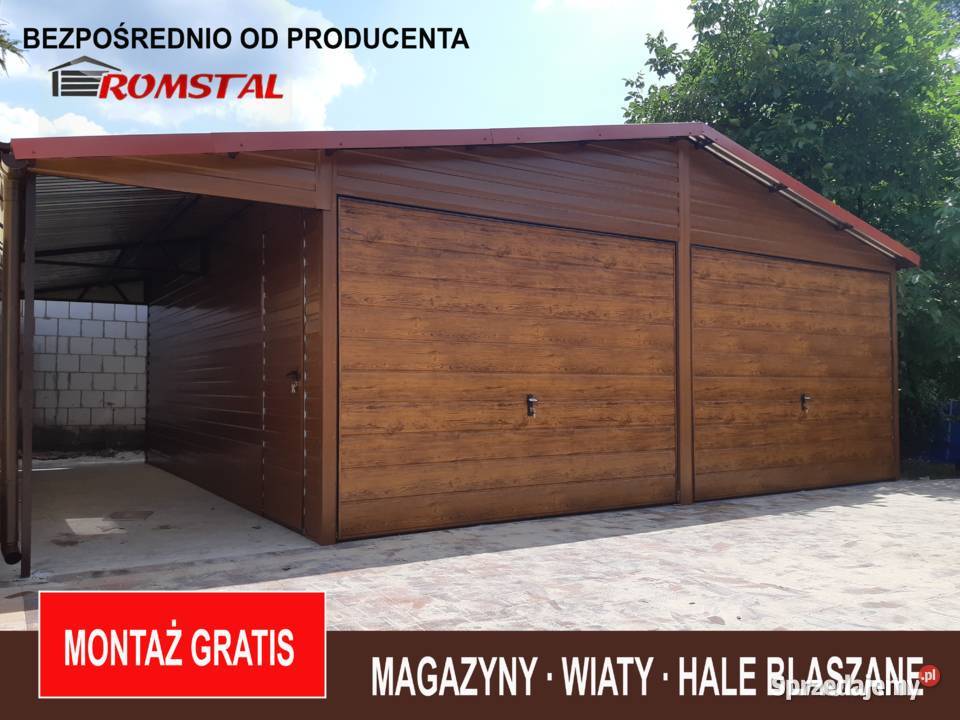 Garaż Blaszany DREWNOPODOBNY 9x6 - Garaże Blaszane - Romstal
