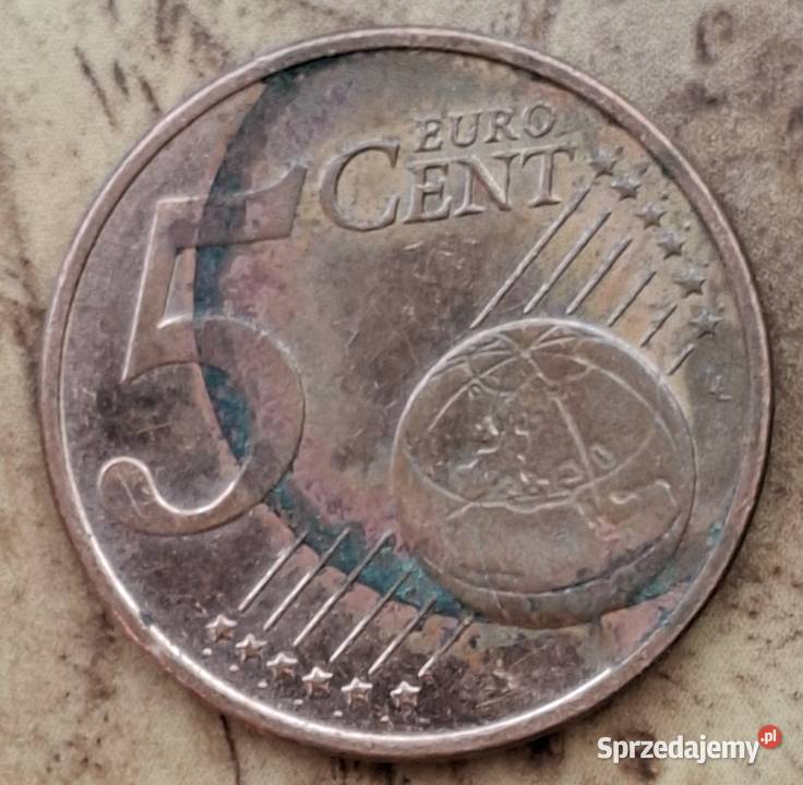 5 eurocent Niemcy 2011F Rzadki destrukt warmińsko-mazurskie Lubawa