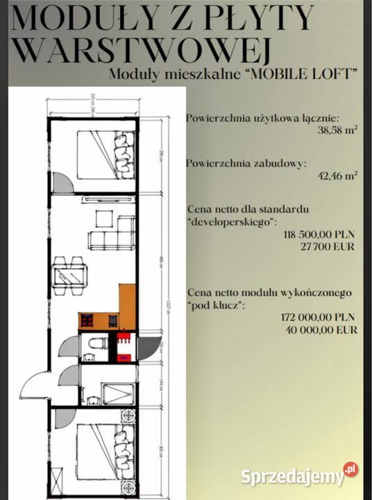 Na sprzedaż DOM MODUŁOWY mobilny mieszkalny Gdańsk