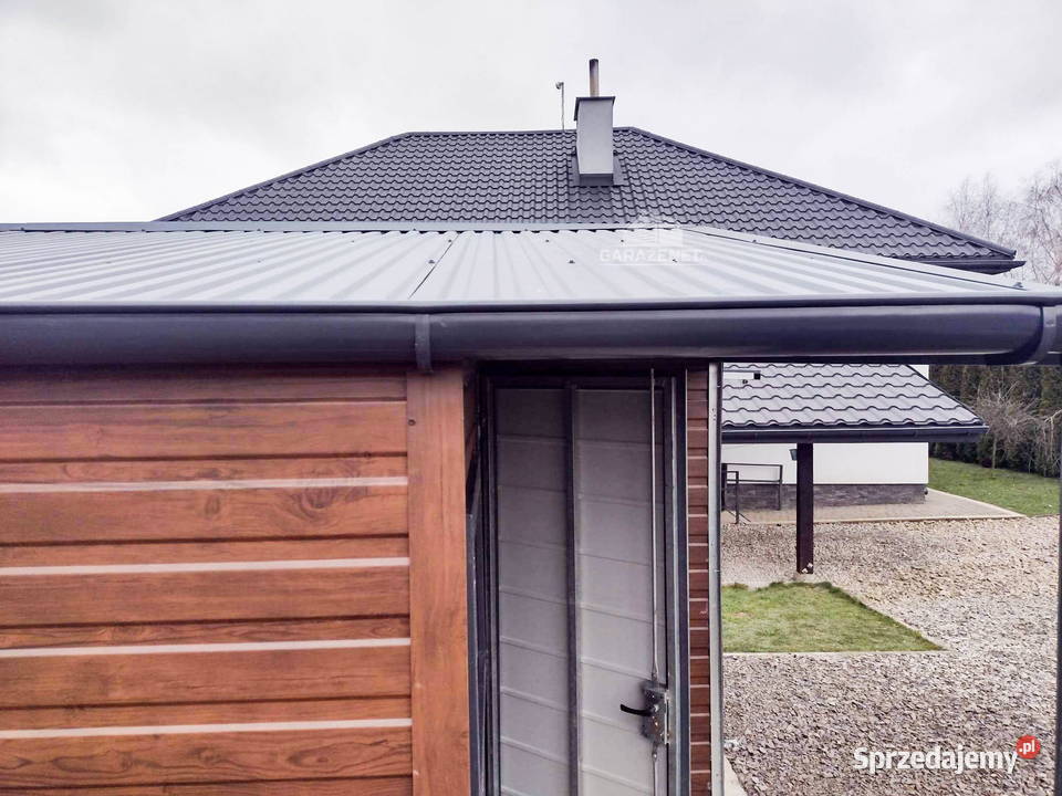 GARAŻ BLASZANY 5m x 6m DWUSPAD BRAMA UCHYLNA Domki narzędziowe Łapanów