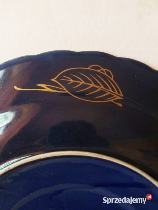 ogromna patera z pawiem vintage Maroko ceramika